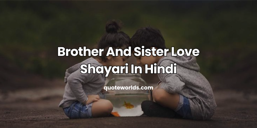 Brother And Sister Love Shayari In Hindi | Brother and sister love quotes in hindi